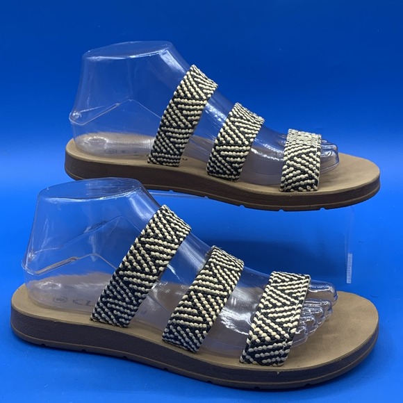 CL by Laundry Shoes - CL By Laundry Women's Slip On Strappy Sandals Beige Brown - Size 8